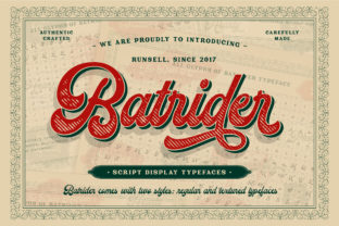 Batrider: A Vintage Display Font for Bold Campaigns