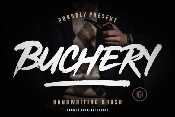 Buchery: A Bold Handwritten Display Font for Editorial Design