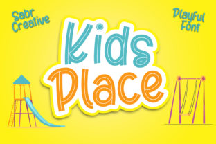 Kids Place: A Playful Display Font for Creative Projects