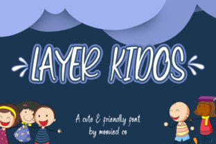 Layer Kidos: A Playful Display Font for Kids & School Projects