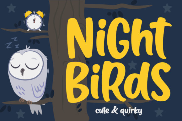 Night Birds: A Friendly Display Font for Web Design