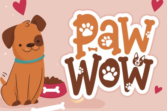 Paw Wow: A Playful Display Font for Editorial Design
